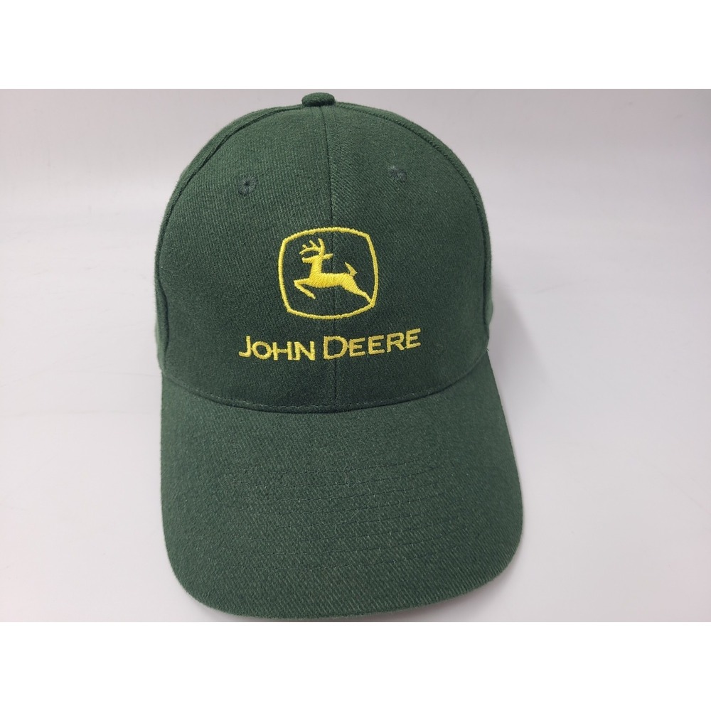 Vintage John‎ Deere Headshots Strapback Adjustable Hat Cap Farm Men Women Green